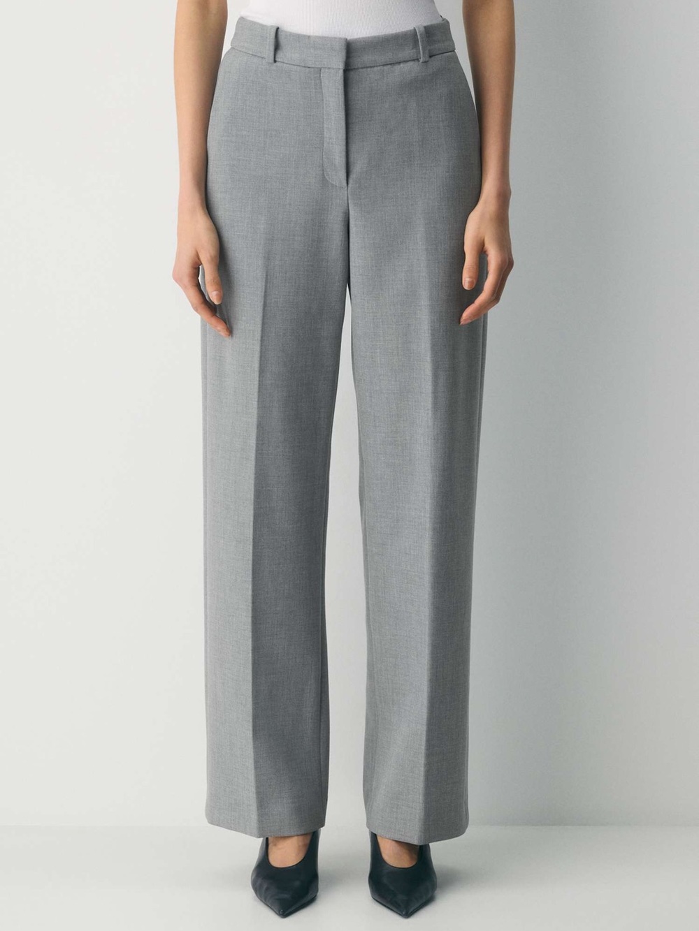 Babaton Agency pants eversentiel aritzia Gray Straight-Leg Tailored Trousers